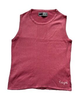 Fila sleeveless knit top in dusty rose
